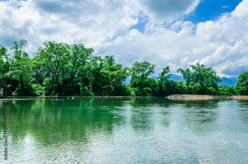 River and countryside scenery in spring