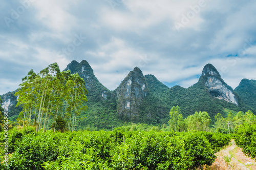 The mountains and rural scenery 