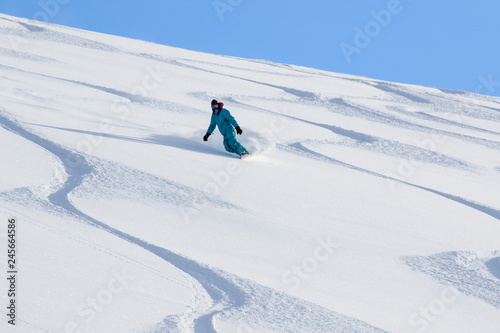 Weekend activities - snowboarding and ski! Extreme and fun! A trip to the Russian North to kite in show white tundra is a great trip adventure! Mountains hills scenery, active winter sports in powder