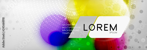 Background abstract - blurred dotted color circle shape, techno bubbles