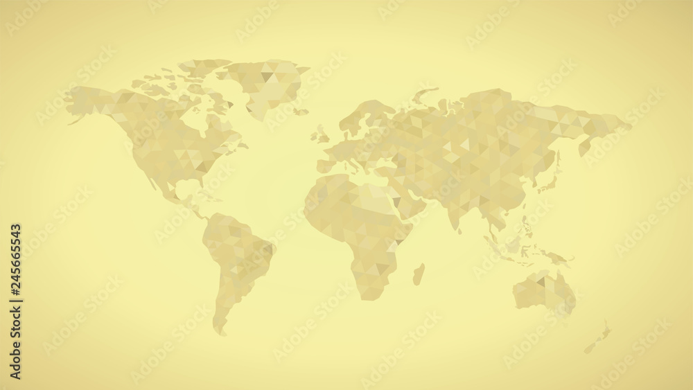 Golden world map