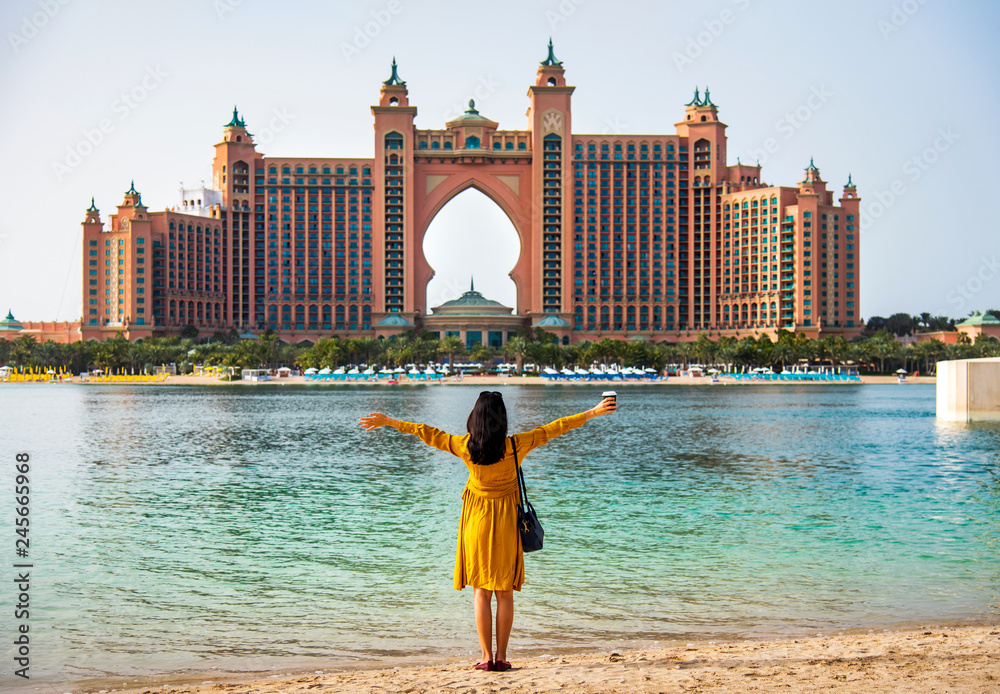 Female tourist in Dubai