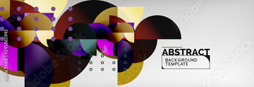 Circle background abstract. Trendy shapes composition