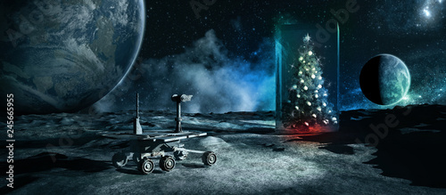 Fototapeta Naklejka Na Ścianę i Meble -  Christmas in space