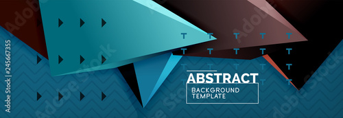 3d triangular shapes geometric background. Origami style pattern with triange shapes for decorative design. Poster design. Line design. Modern presentation template