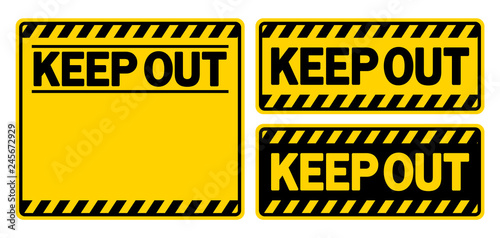 警告サイン＆フレーム（KEEP OUT）