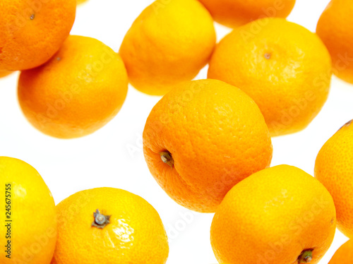 Mandarins isolated on white background