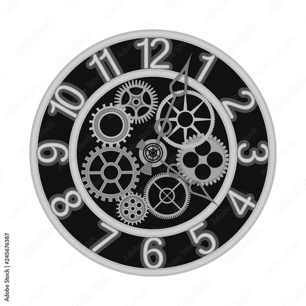 Isolated object of clock and time icon. Set of clock and circle stock symbol for web. Isolated object of clock and time icon. Set of clock and circle stock symbol for web.