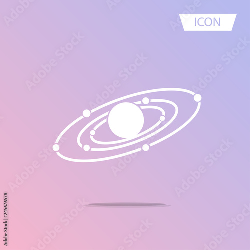 Galaxy icon vector isolated on white background.