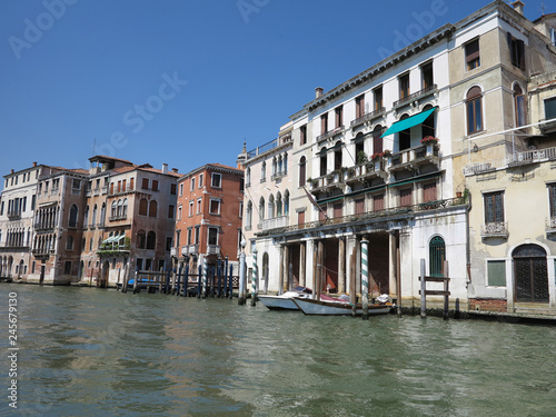 20.06.2017  Venice  Italy  View of historic buildings and canals from gondola