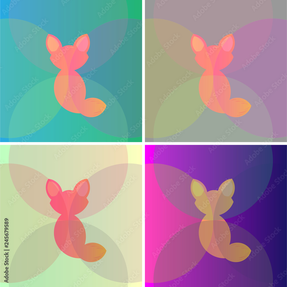 Fox logo set Fox logo set