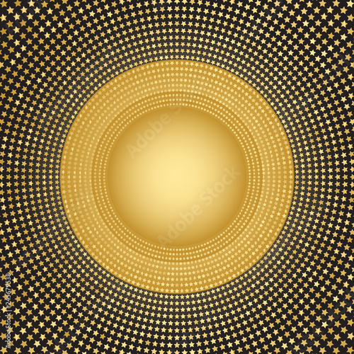 Large frame with gold stars a