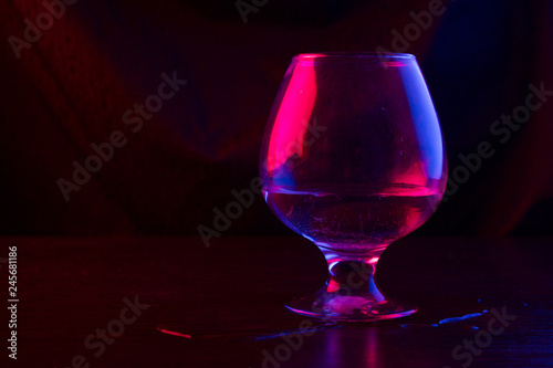 glass with alcohol