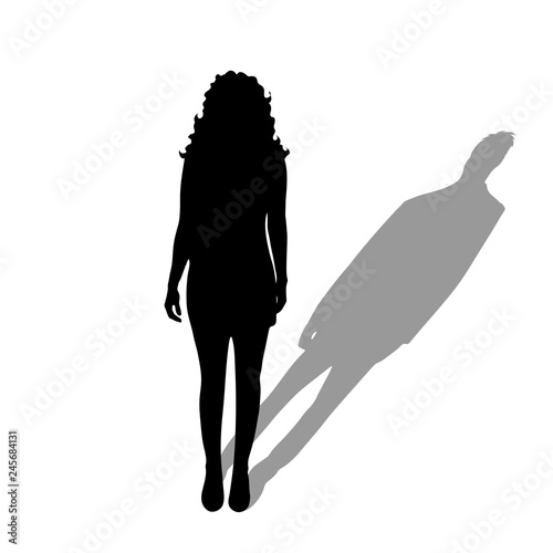 Male and female transgender, transsexual symbol. Vector silhouette on white background. Illustration of trassexuality icon.