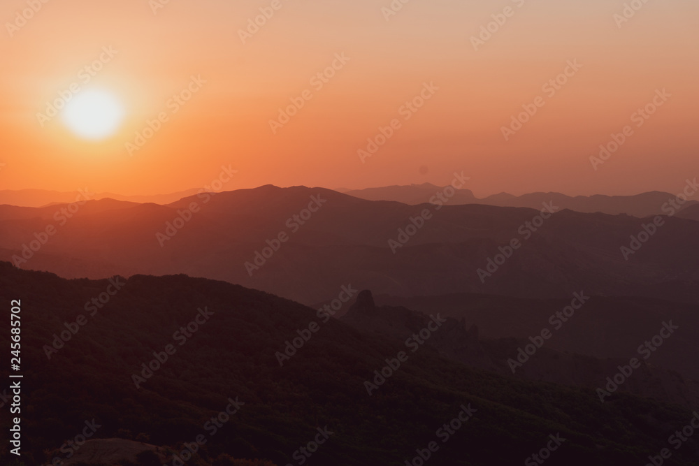 Obraz premium Orange sunrise