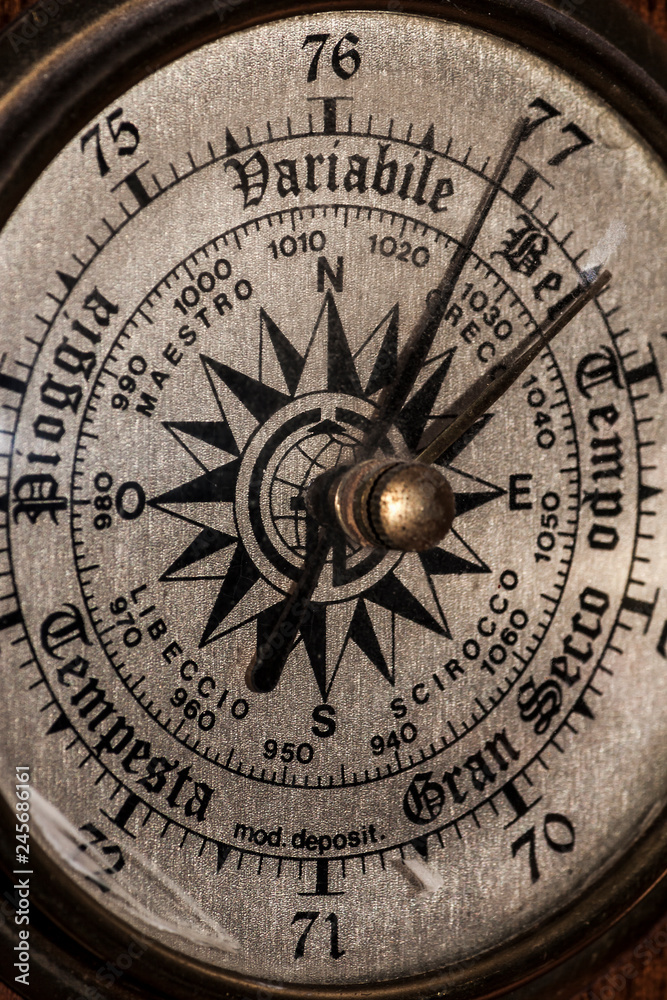 Close-up view on a barometer - photograph