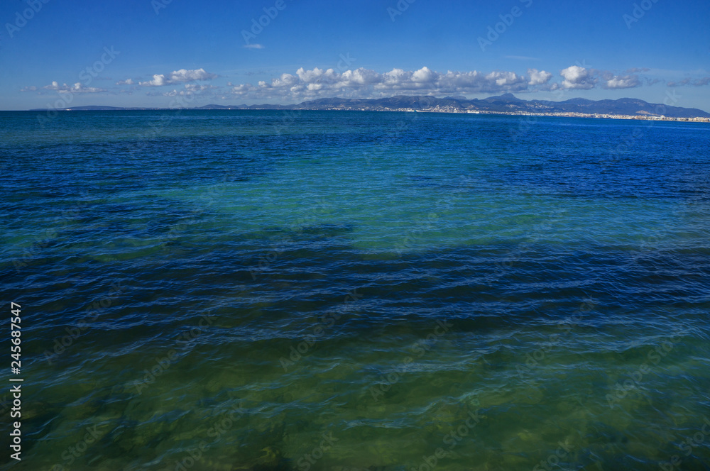 beautiful blue Mediterranean Sea
