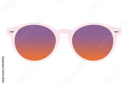 Sunglasses isolated on white background for applying on a portrait