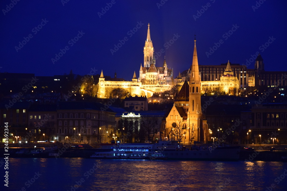 Budapest - Matthias Church by night