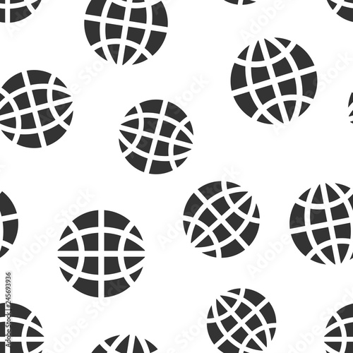 Earth planet icon seamless pattern background. Globe geographic vector illustration. Global communication symbol pattern.