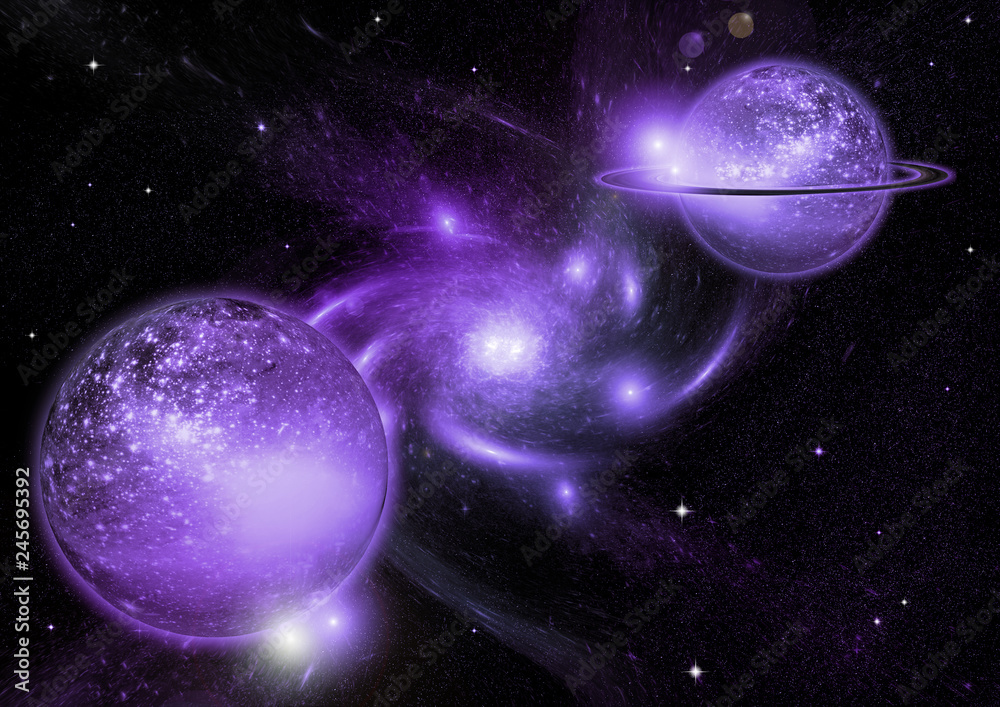 Fototapeta premium galaxy in a free space