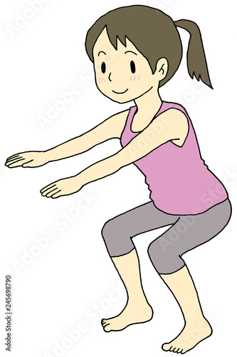 スクワット　女性