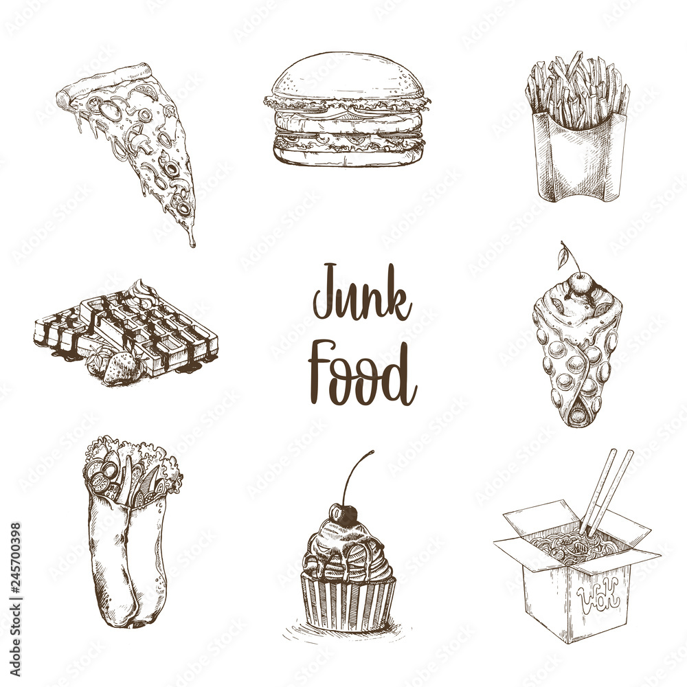 Top 130+ unhealthy food drawing best