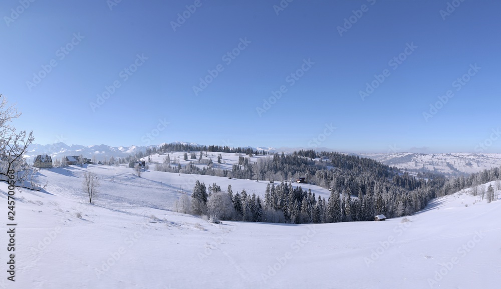 Snow in winter Poland Tatra mountains Snow in winter Poland Tatra mountains