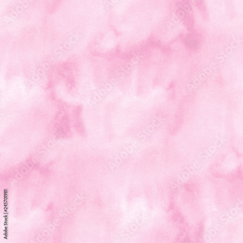 Obraz na plátně Pink seamless background - watercolor texture. Pink cloud