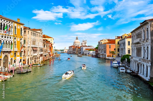 Venice Grand canal and Santa Maria della Salute church, Italy