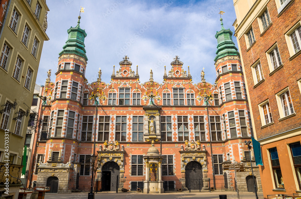 Academy of Fine Arts Great Armory with amazing facade, Gdansk, Poland