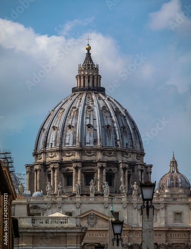 Dome of St. Peter's Basilica in Vatican City, Italy © VarnakovR