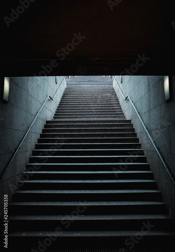 Staircase exit from the tunnel to the Victory Column in Berlin. Germany