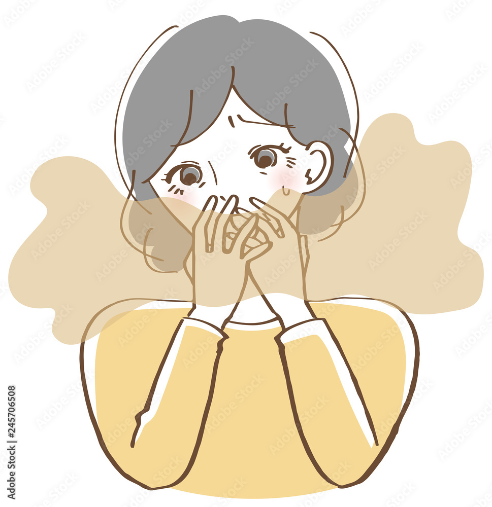 口臭くさい 祖母 イラスト Stock ベクター Adobe Stock