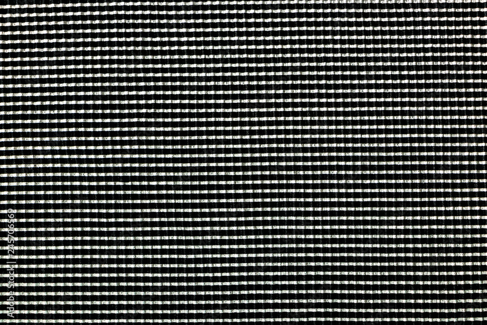 Texture of black and silver horizontal striped fabric. Dark abstract background. Texture of black and silver horizontal striped fabric. Dark abstract background.
