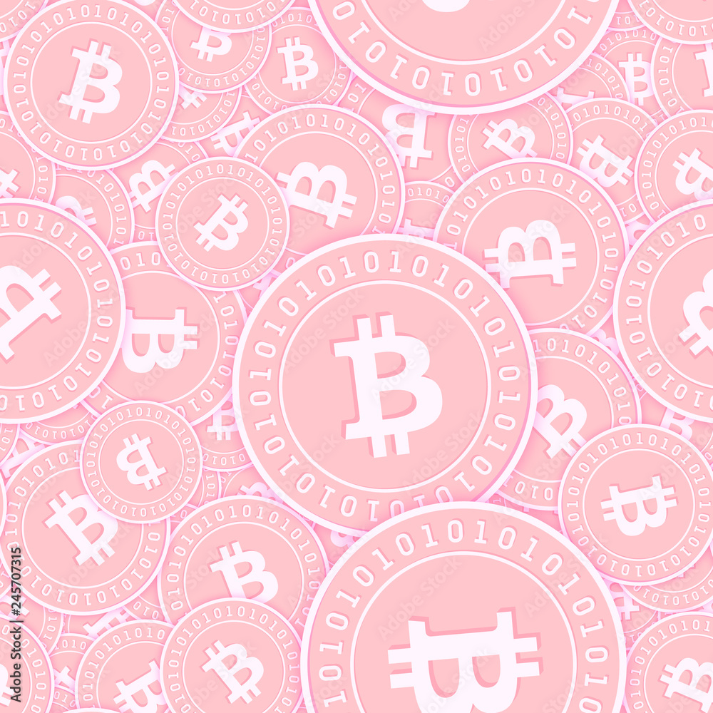 Bitcoin, internet currency copper coins seamless p Bitcoin, internet currency copper coins seamless p