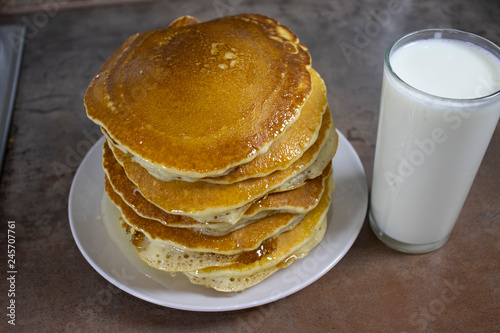 American Pancakes! Pancakes are delicious and tender! Breakfast!