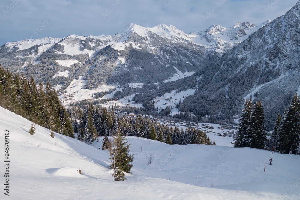 Winterlandschaft in den Alpen - Kleinwalsertal
