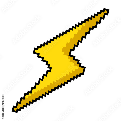 Blue pixel diamond. Vector illustration.