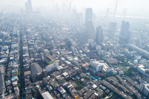 Air pollution in Bangkok has been worsening with modern building