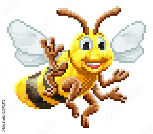 A honey bumble bee 8 bit pi...