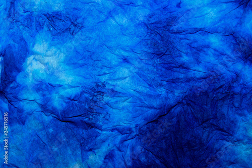 Amazing Blue Painted Background. Blurred Abstract Texture. Blue Color Background.