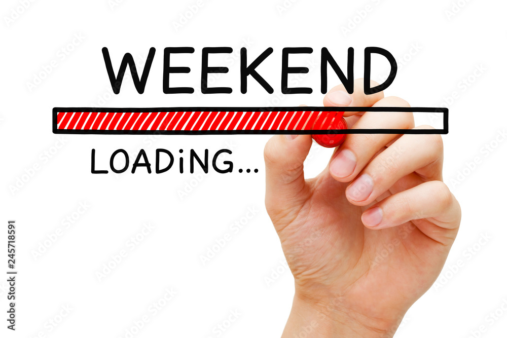 Waiting For The Weekend Loading Bar Concept Waiting For The Weekend Loading Bar Concept