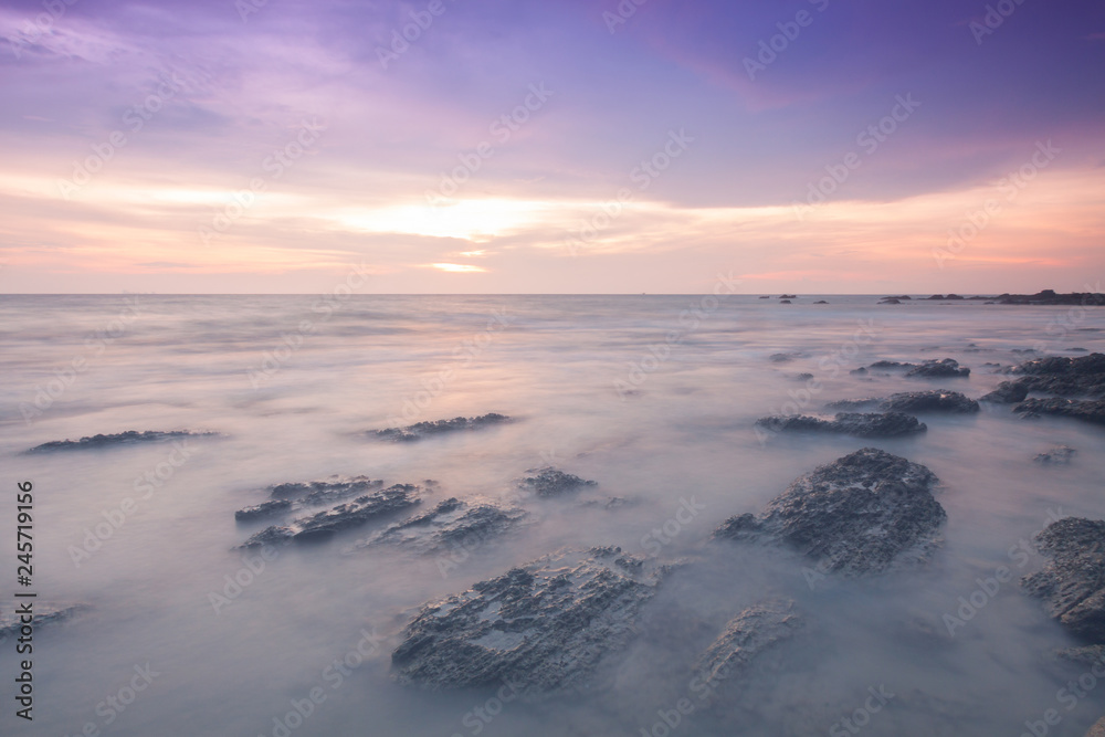 Long exposure landscape on the sea ,Thailand