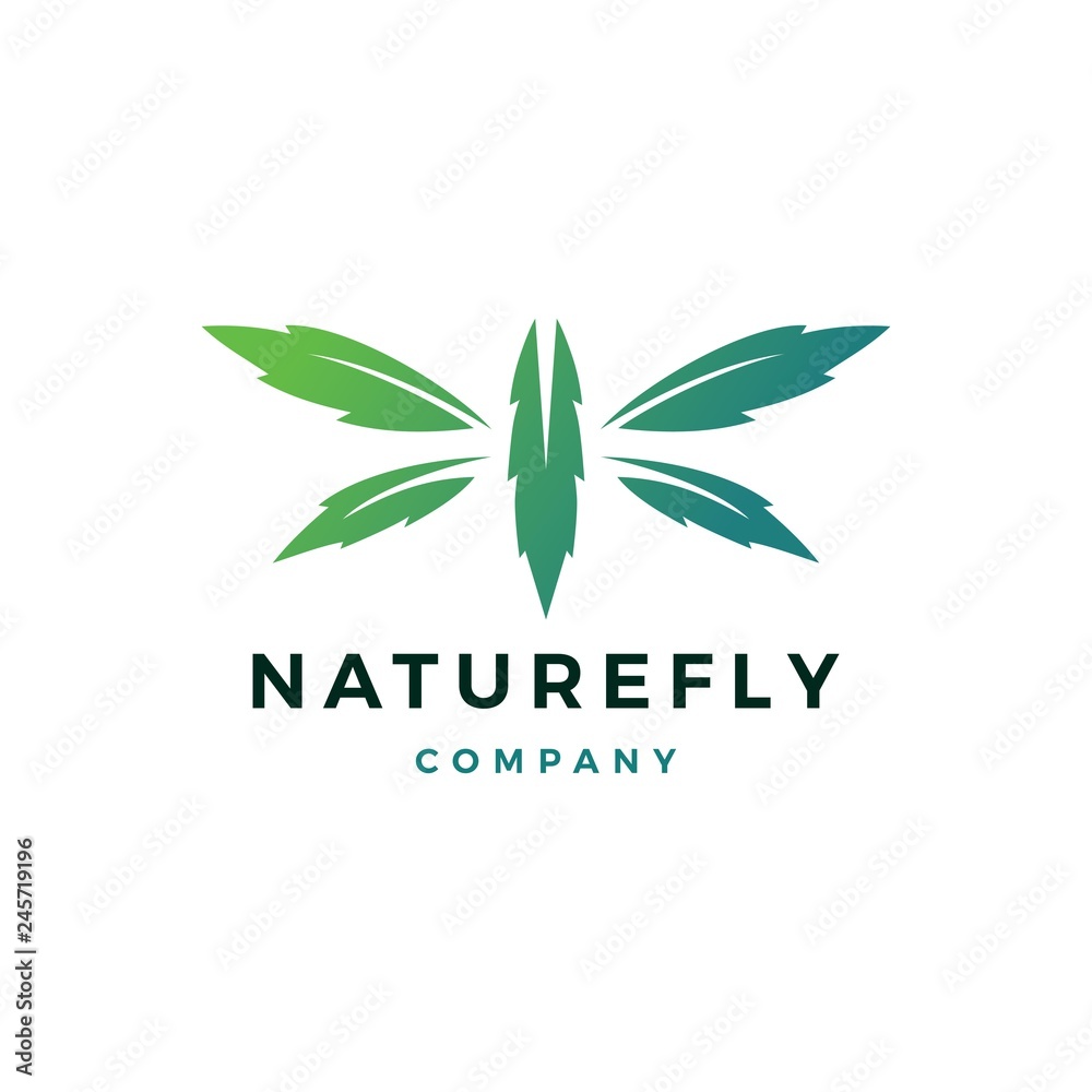 dragonfly leaf logo vector icon illustration dragonfly leaf logo vector icon illustration