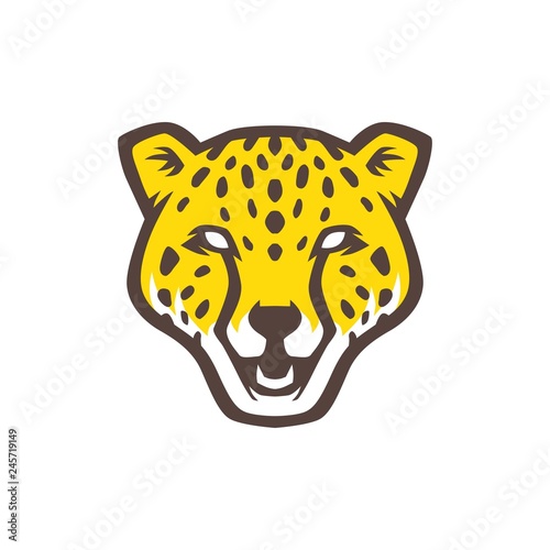 panther head logo vector icon illustration