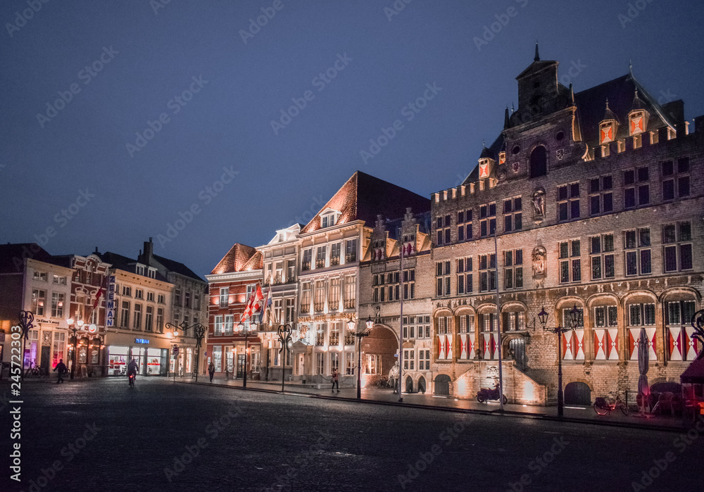 Night photography in Bergen op Zoom, The Netherlands