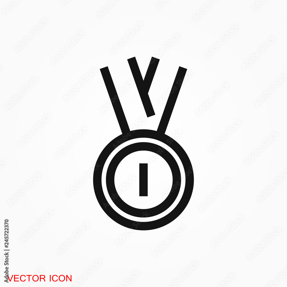Medal icon, vector logo, medal symbol for your web site Medal icon, vector logo, medal symbol for your web site