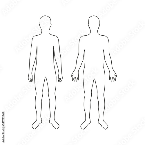 Vector silhouettes of man