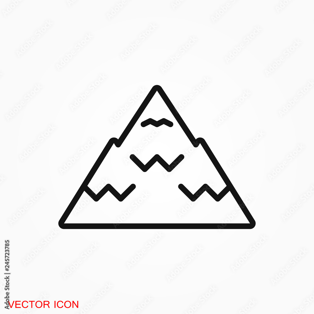 Mountain icon logo, illustration, vector sign symbol for design Mountain icon logo, illustration, vector sign symbol for design